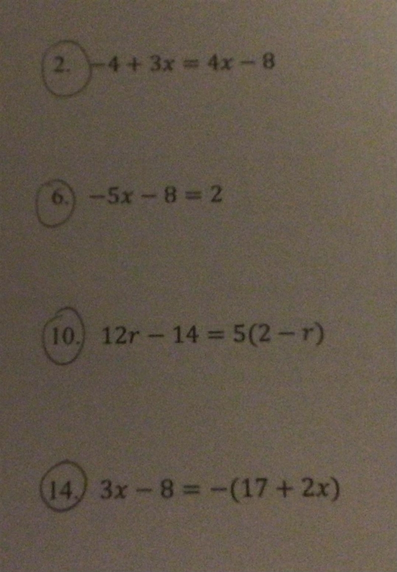 Yo! Solving linear equations with integers! These are just some practice exercises-example-1