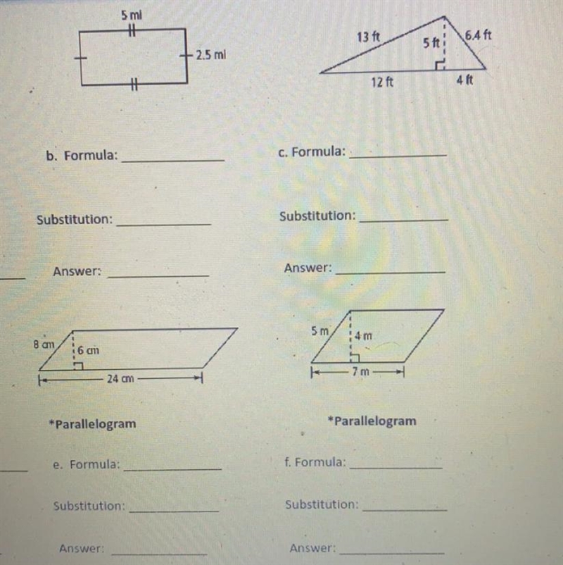 Parallelogram calculations-example-1