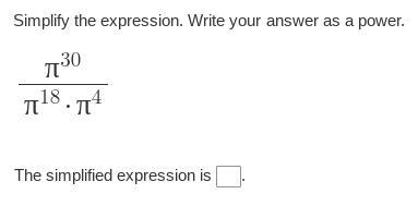 Simplify the expression. Write your answer as a power.-example-1