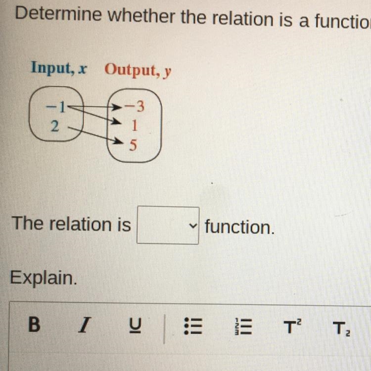 Determine whether the relation is a function (explanation please)-example-1