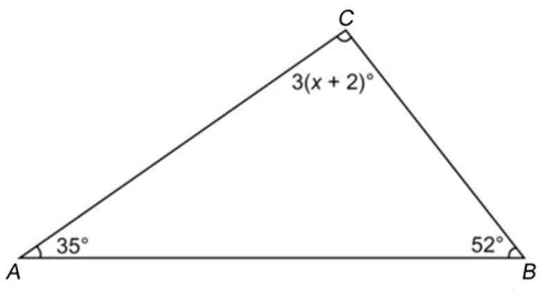 Triangle ABC has angle measures as shown below. Using the information in the diagram-example-1