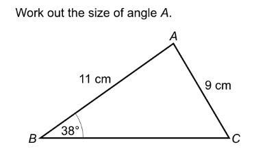 I tried the cosine rule and the sine rule but i dont get why the answer is wrong.-example-1