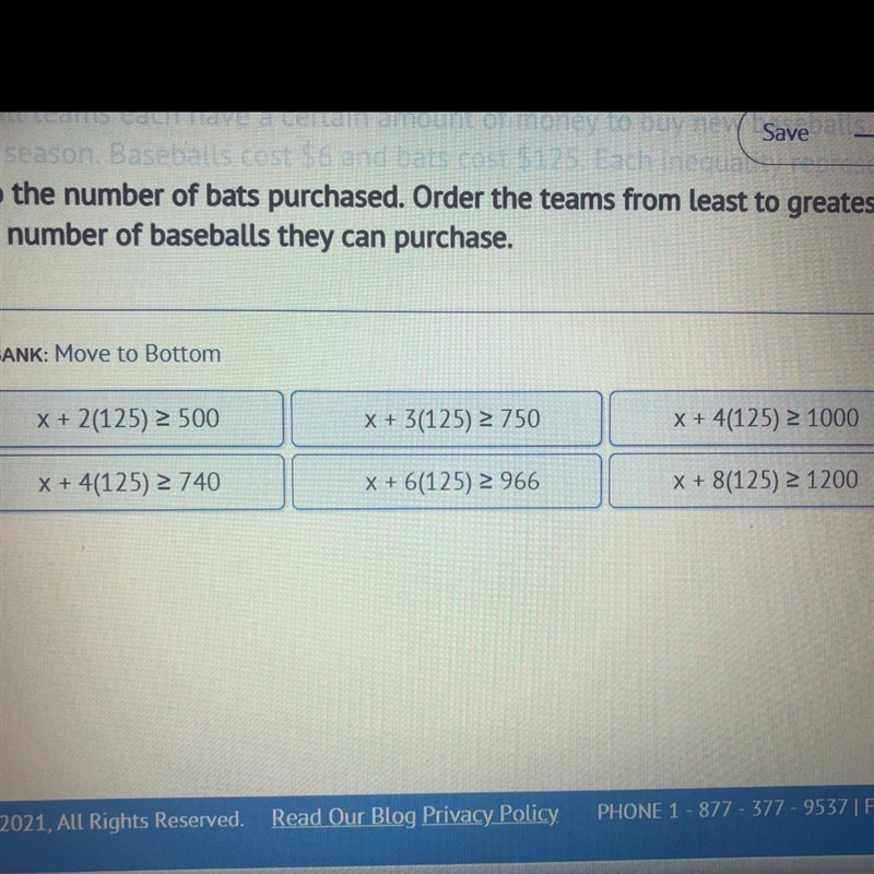 Please Help!! Six baseball teams each have a certain amount of money to buy new baseball-example-1