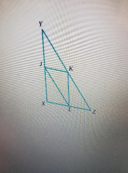 in the figure below, points J, K, and L are the midpoints of the sides of XYZ. suppose-example-1