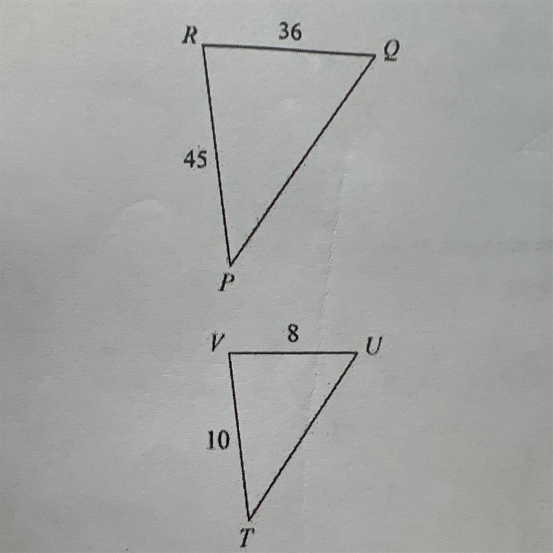 4. What other information is needed to prove the two triangles similar? : Please step-example-1