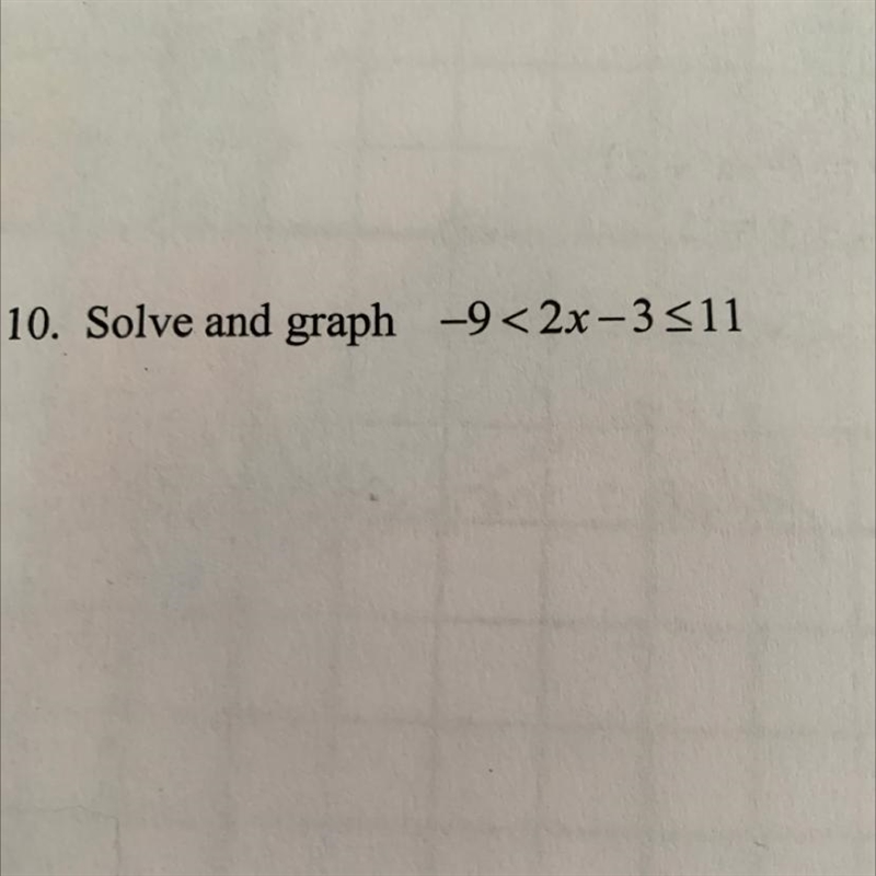 -9<2x-3<11 Help me please-example-1