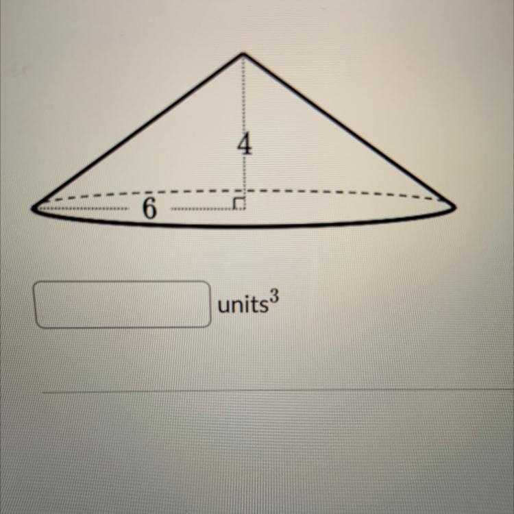 Find the volume of the cone. Either enter an exact answer in terms of π or use 3.14 for-example-1