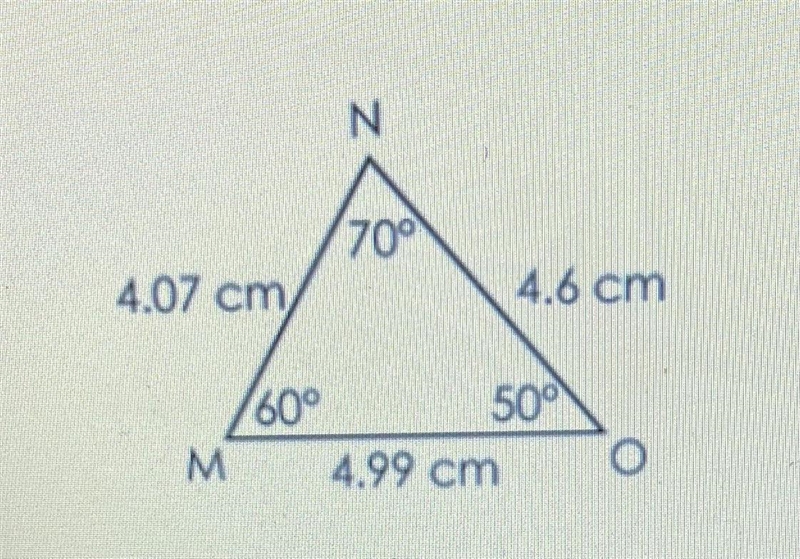 triangle mno is shown. which triangle can be shown to be congruent to triangle mno-example-1