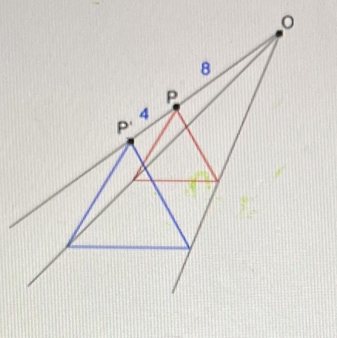 Tell weather the dilation is a reduction or an enlargement. Then find the scale factor-example-1