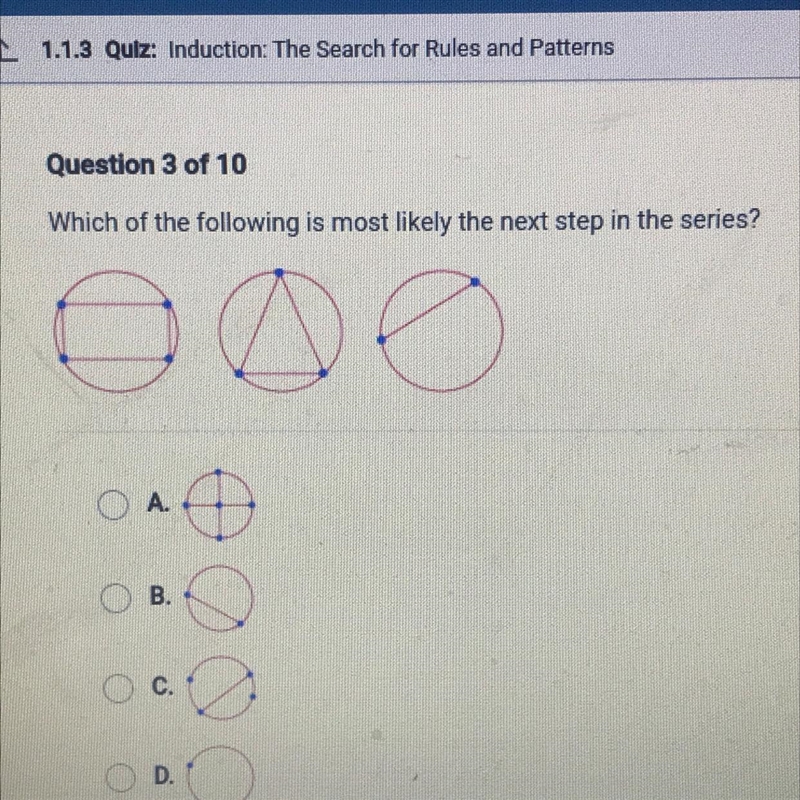 Which of the following is most likely the next step in the series?-example-1