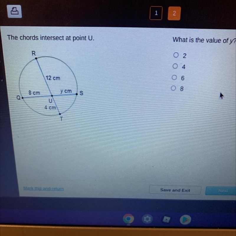 What is the value of y? 2 4 6 8-example-1