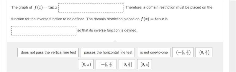 How is the domain of a trigonometric function restricted so that its inverse function-example-1