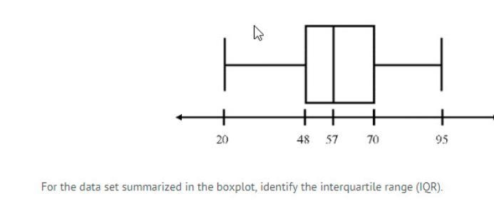 For the best set summarized in the boxplot, identify the interquartile range (IQR-example-1