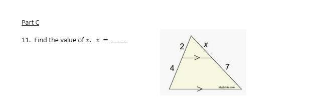 11. Find the value of x. x=______-example-1