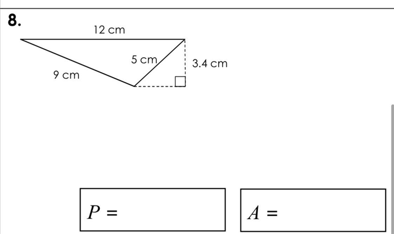 Help please! find perimeter and area-example-1