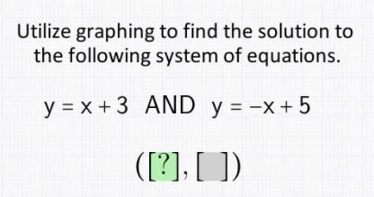 PLEASE HELP ME THANK YOU Utilize graphing to find the solution to the following system-example-1