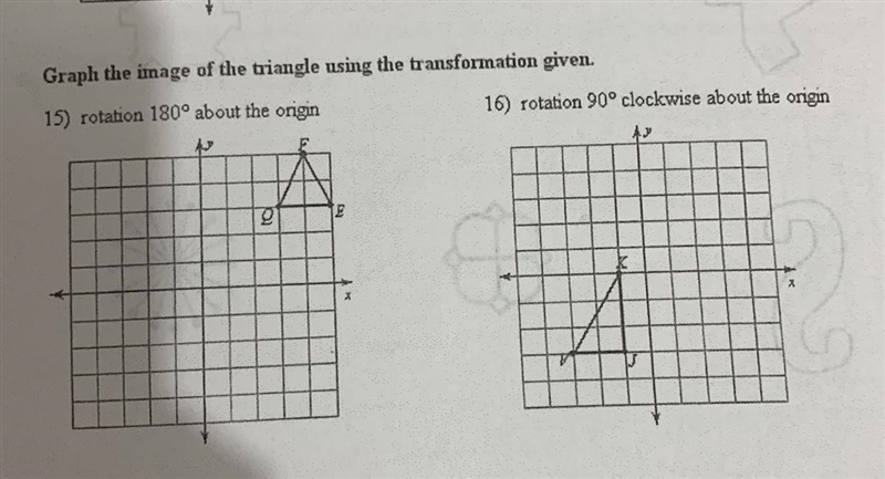 Graph the image of the triangle using the transformation given.-example-1