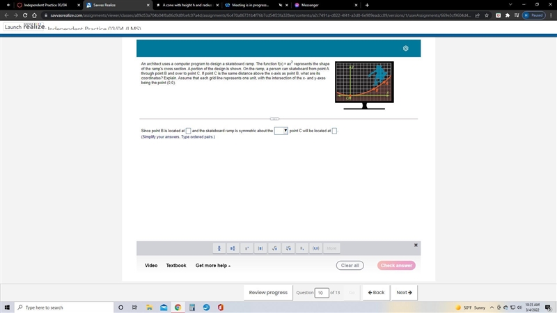 Question content area top Part 1 An architect uses a computer program to design a-example-1