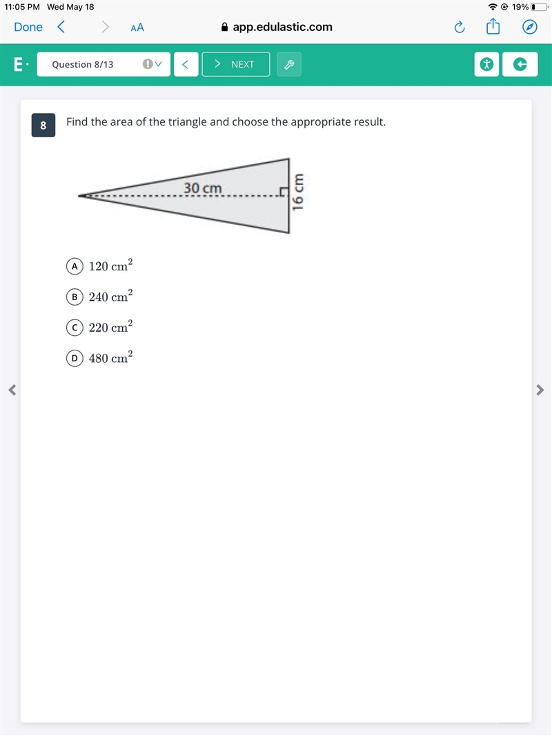 Find the area of the triangle.-example-5