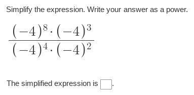 Simplify the expression. Write your answer as a power. The simplified expression is-example-1