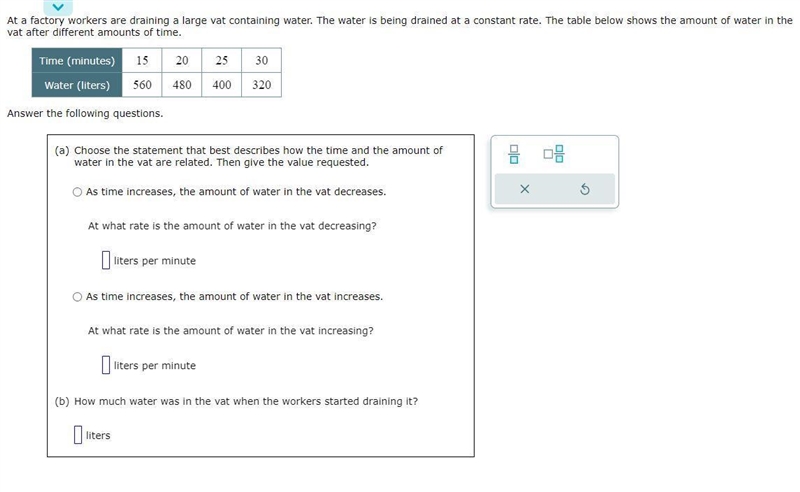 HELP Finding the initial amount and rate of change given a table for a linear function-example-1