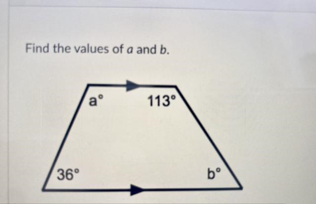 Find the values of a and b.-example-1