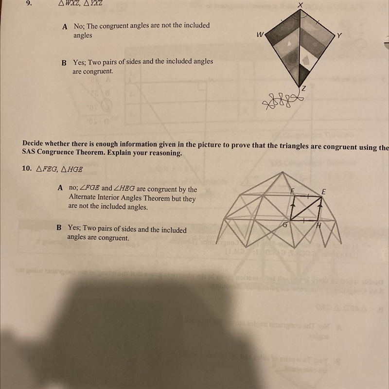 Describe whether there is enough information given in the picture to prove that the-example-1