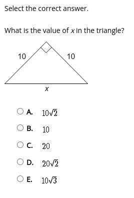 What is the value of x in the triangle?-example-1