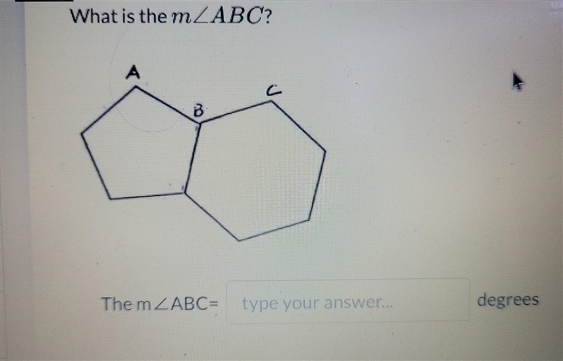 The angle of ABC is how many degrees​-example-1