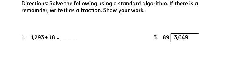 2 questions standard algorithm division WRITE ON PAPER OR USE DIGITAL NOTEPAD 50 POINTS-example-1