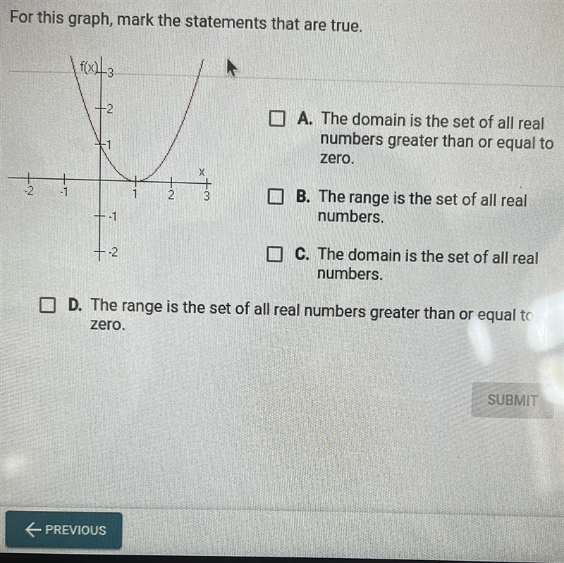 URGENT PLEASE HELP. Which statements are true about this graph? Please tell me which-example-1