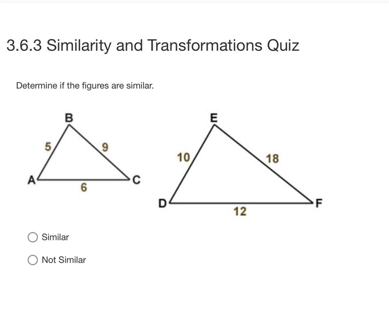 Determine whether the two figures are similar. Please help me, Thank you ;)-example-2