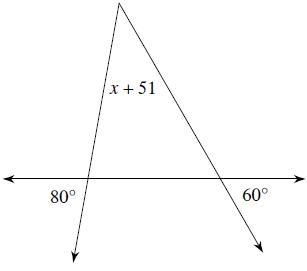 Solve for x pls: Options: a) -11 b) 80 c) 51 d) -14-example-1