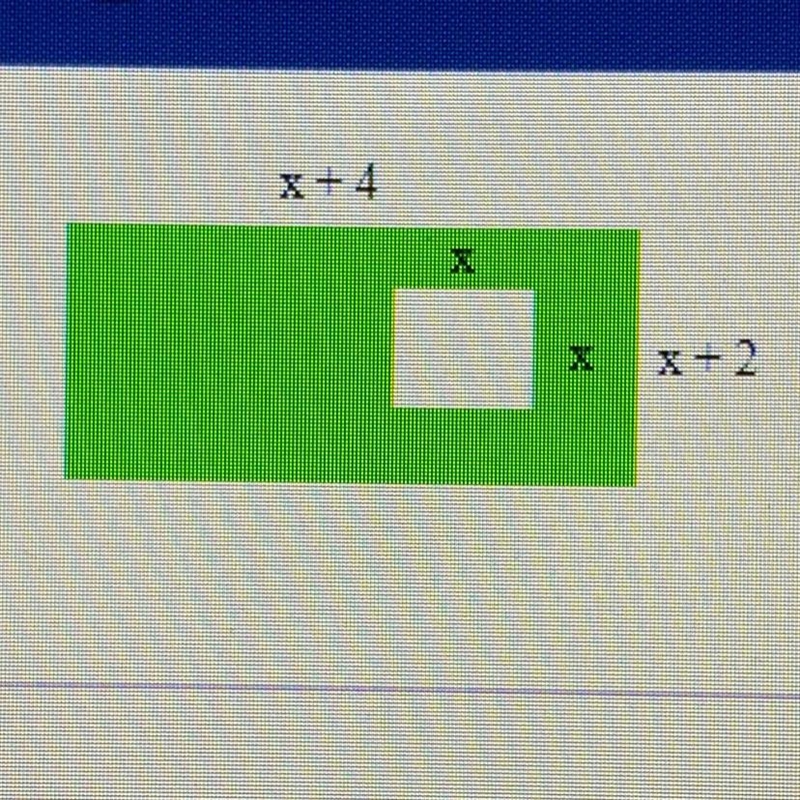 Find a polynomial that represents the area of the shaded region.-example-1