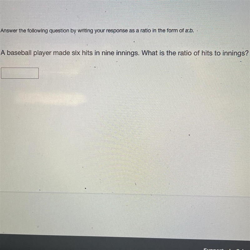 Answer the following question by writing your response as a ratio in the form of a-example-1