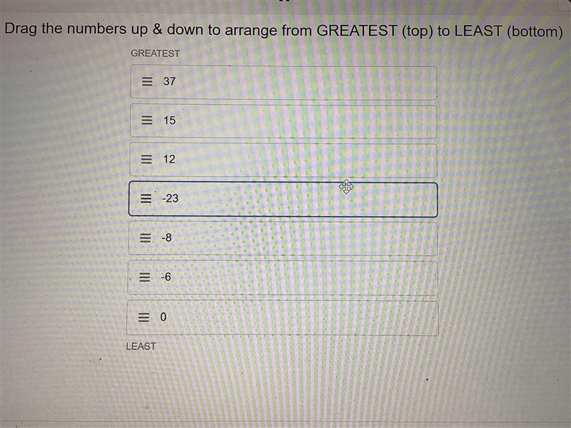 Arrange these from greatest to least greatest PLEASE HELP ME ANSWER THIS QUESTION-example-1