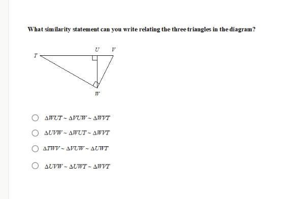 Help please! similarities in right triangles-example-1