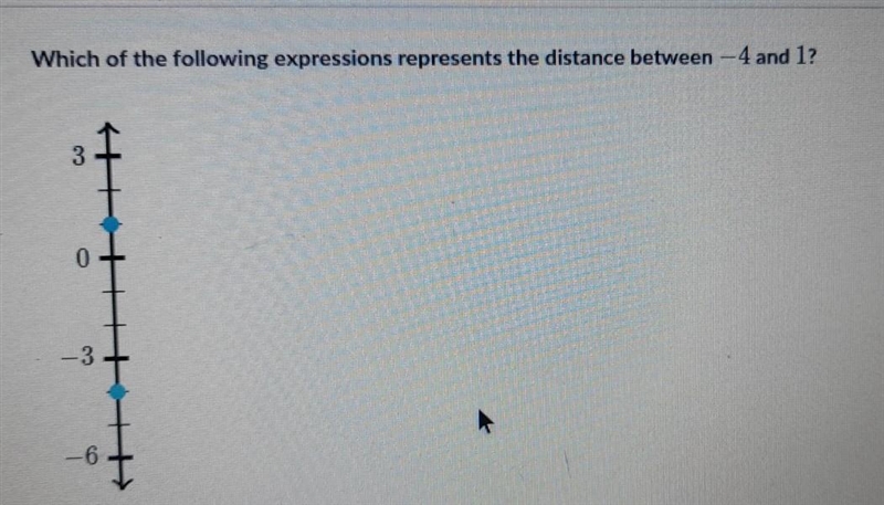 {•Pls Help•} Which of the following expression represents the distance between -4 and-example-1