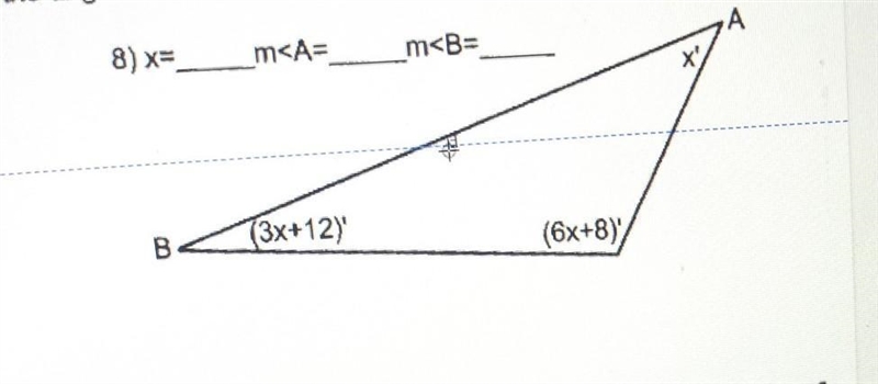 How do I find the value of variable and the measure of the angles-example-1