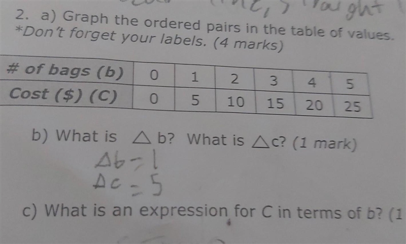 C) what is an expression for C in terms of b?​-example-1