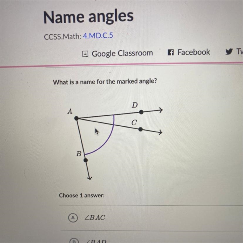 What is a name for the marked angle?-example-1