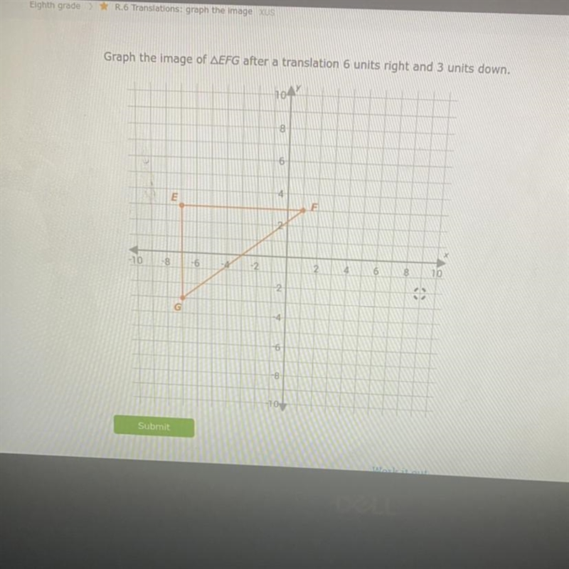 Graph the image of AEFG after a translation units right and 3 units down. 104 -10 E-example-1