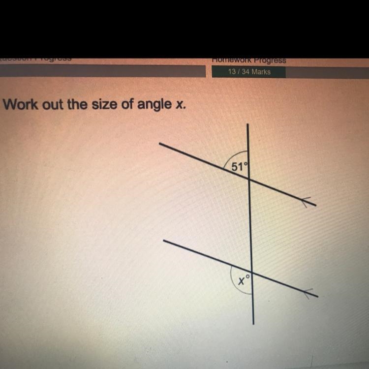 Work out the size of angle : x-example-1