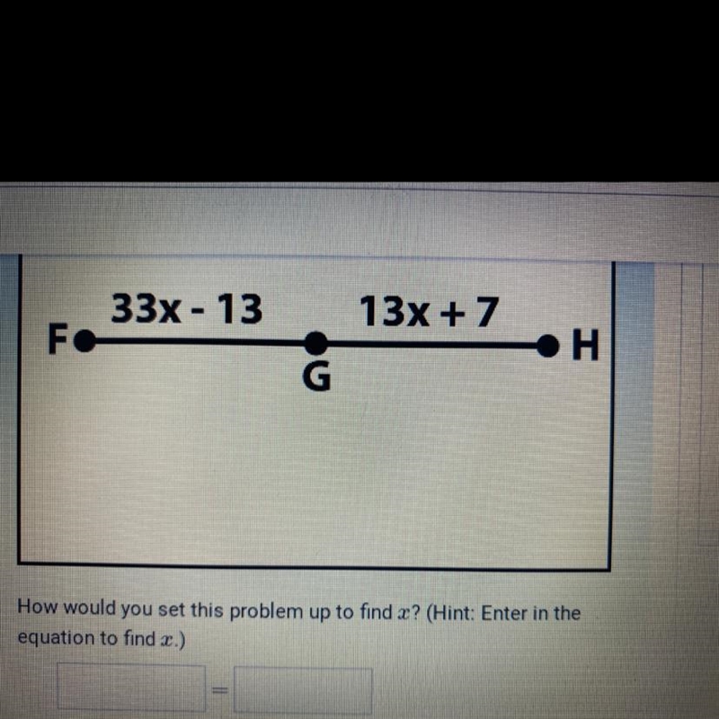 How would you set this problem up to find x?-example-1