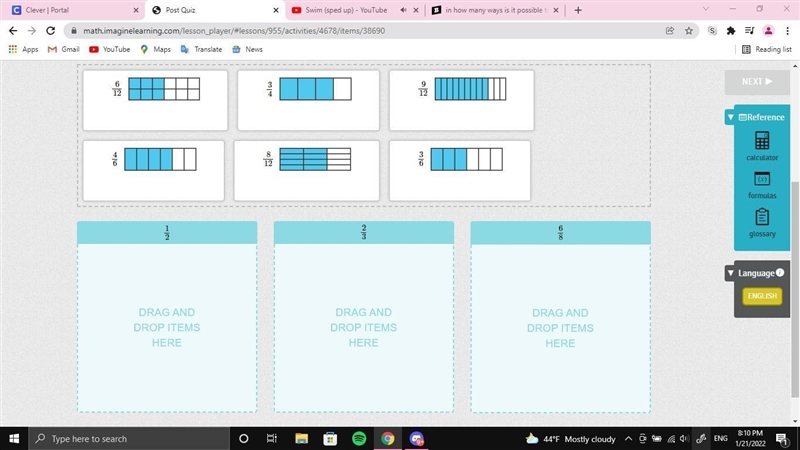 Just tell me where to drag it, 6th grade stuff :) Q: Drag the models and fractions-example-1