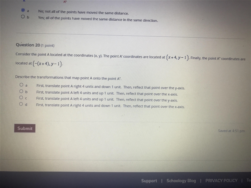 Describe the transformations that map A onto the point A”.-example-1