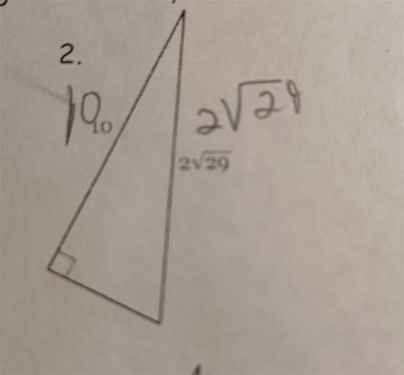 Answer using the pathagorean theorem​-example-1