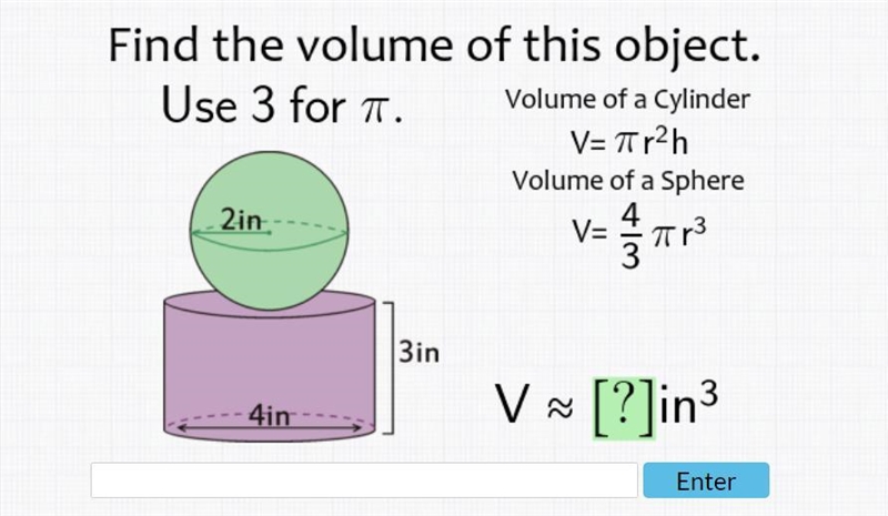 Find the volume of this object. PLEASE HURRY-example-1