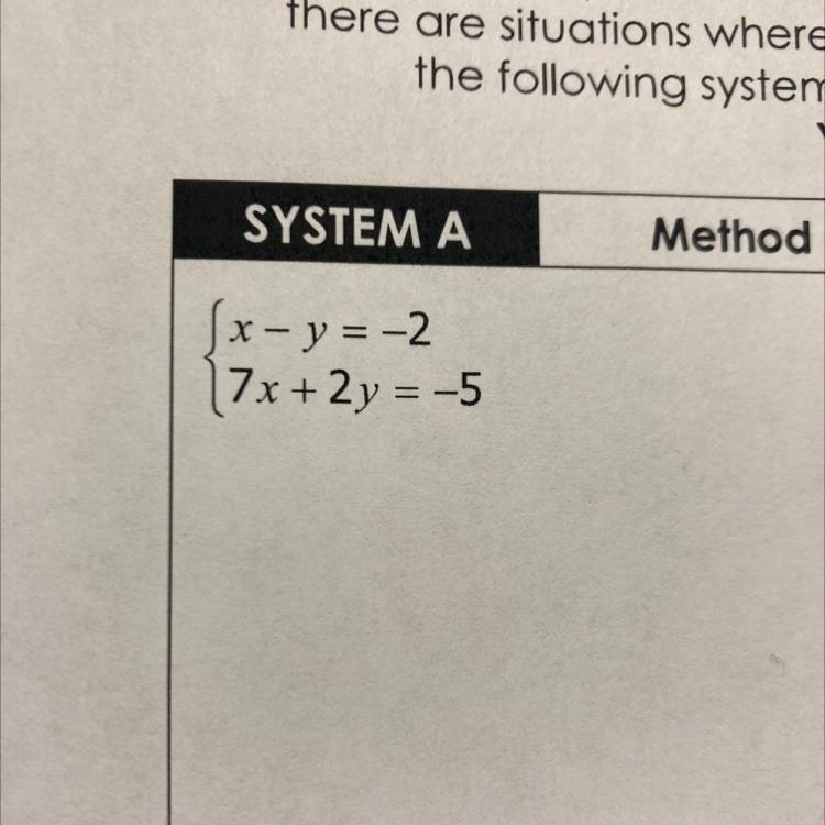 X - y = -2 7x + 2y = -5 Élimination method-example-1