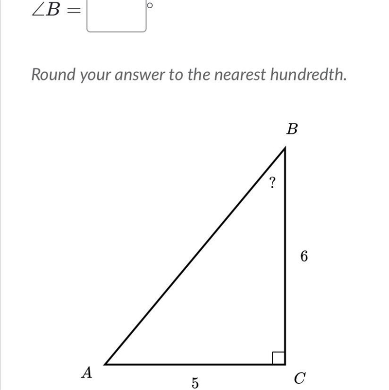 Solve for an angle in right triangles I just need the answer i don’t need the whole-example-1